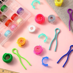 Transparent Sewing Thread Spools Clips - Set of 80