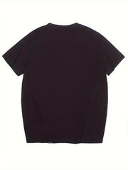 Men's American Flag Letter Print T-shirt Casual Comfy Crew Neck