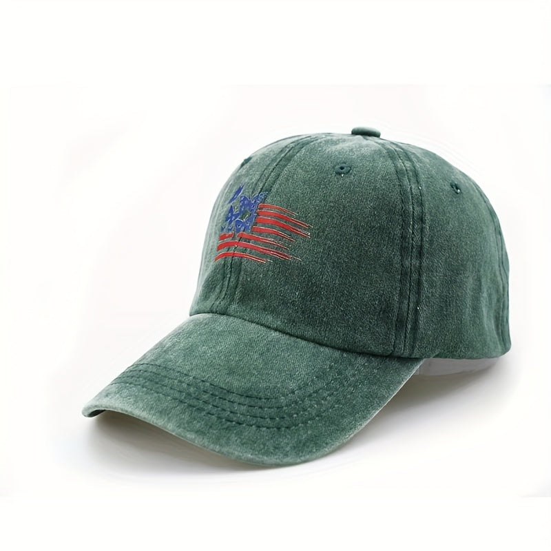 Butterfly Flag Baseball Cap Vintage Washed Distressed Adjustable Dad Hats