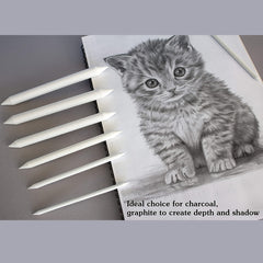 12pcs Blending Stumps & Tortillions for Paper Art with Sharpener