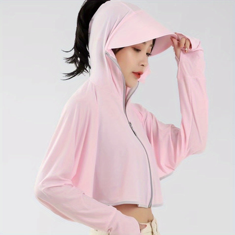 Ponytail Sunproof Shawl Summer Hoodie Sun Jacket UV Protection