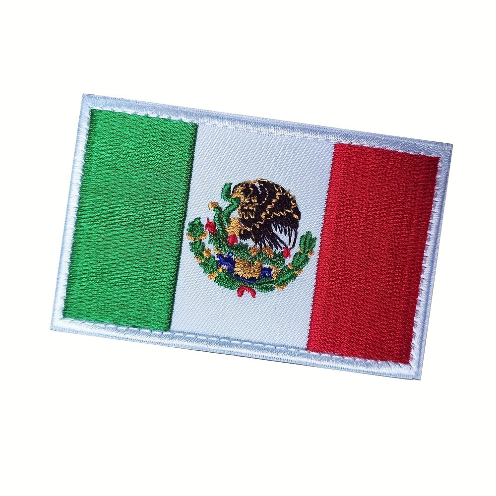 2 PCS Mexico Flag Patch Embroidered Tactical Morale Patch