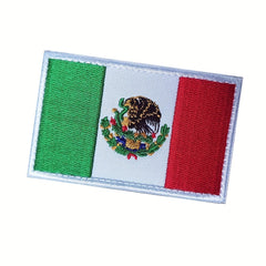 2 PCS Mexico Flag Patch Embroidered Tactical Morale Patch