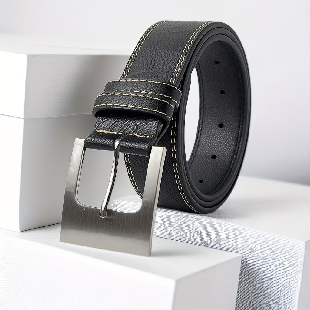 Men's PU Leather Buckle Belt for Outdoor Party Holiday
