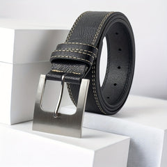 Men's PU Leather Buckle Belt for Outdoor Party Holiday