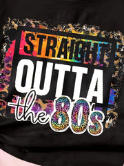 80's Graphic T-shirt Casual Short Sleeve Girls Summer Tee
