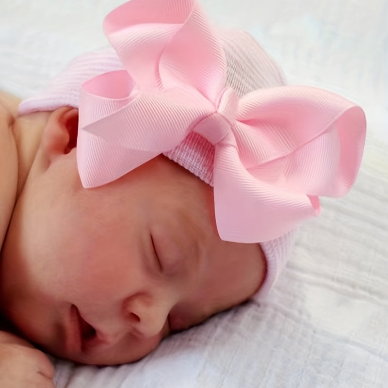 Double Layer Baby Hat With Bow - Men Women