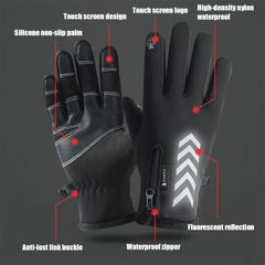 Men's Winter Cycling Gloves Touchscreen Windproof Non-slip