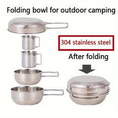 5pcs Stainless Steel Tableware Set for Camping