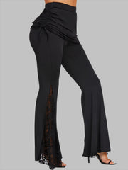High Waist Flare Pants Casual Flare Leg Pants Women's Clothing