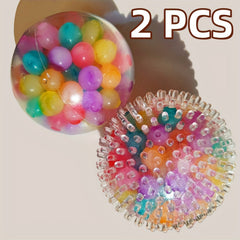 2pcs Colorful Squishy Stress Balls Fidget Toys for Adults