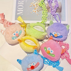 Ugly Cartoon Plush Coin Purse Earphone Storage Bag