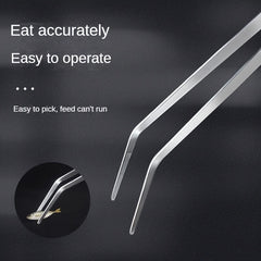 Long Handle Stainless Steel Pet Feeding Tweezers for Turtle Arowana