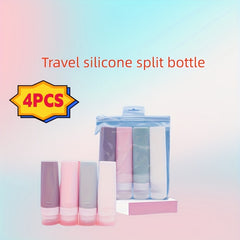 4pcs Silicone Empty Travel Bottles Refillable Squeeze Bottles