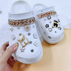 16pcs Shoe Accessories Set for Crocs with Hearts, Flowers, Pearls, and More