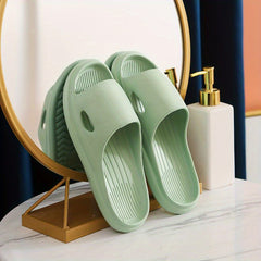 Women's Solid Pillow Slippers Non Slip Platform Shoes
