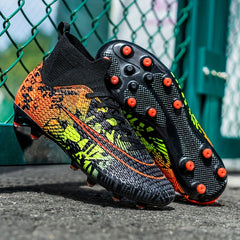 Boys High Top AG Soccer Cleats Lightweight Non Slip Sport Shoes For Kids