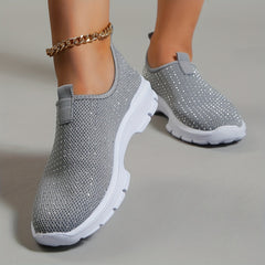 Women's Rhinestone Decor Sneakers Lightweight Outdoor Shoes