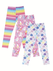 Girls' Tight Leggings Pants High Waist Stretch Skinny Pants