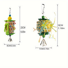 3pcs Bird Toys Parrot Chewing Toy Creative Cockatiel Toys