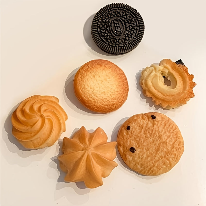 6pcs Girls Cookie Food Hair Clip Set