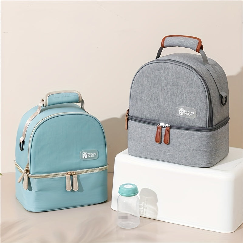 Mommy Backpack Double Layer Milk Bag Portable Breast Milk Refrigeration Bag