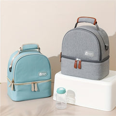 Mommy Backpack Double Layer Milk Bag Portable Breast Milk Refrigeration Bag