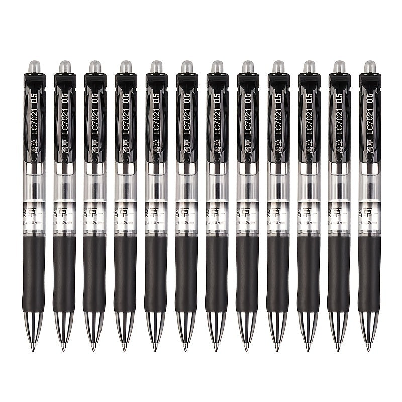 12pcs 0.5mm Press Gel Pen Set
