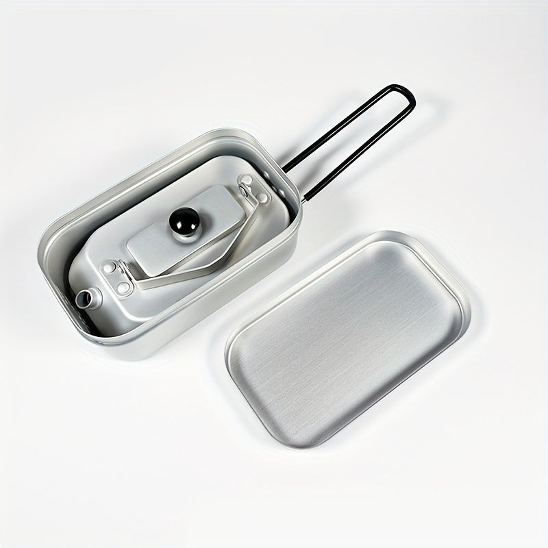Outdoor Camping Foldable Aluminum Water Bottle Set Lunch Box