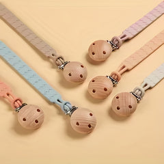 Silicone Pacifier Holder with Clip BPA-Free Chain for Teether Toys