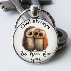 Vintage Owl Keychain For Men Bag Purse Accessory