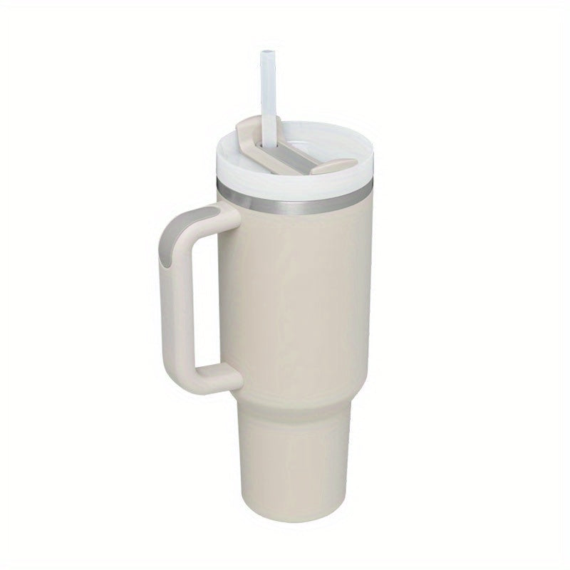 40oz Tumbler With Straw And Handle Stainless Steel Vacuum Flask