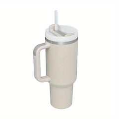 40oz Tumbler With Straw And Handle Stainless Steel Vacuum Flask