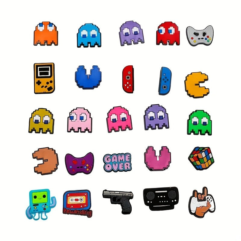 25pcs Funny Shoe Charms for Clogs - Jibtz Bubble Slides Sandals PVC Accessories