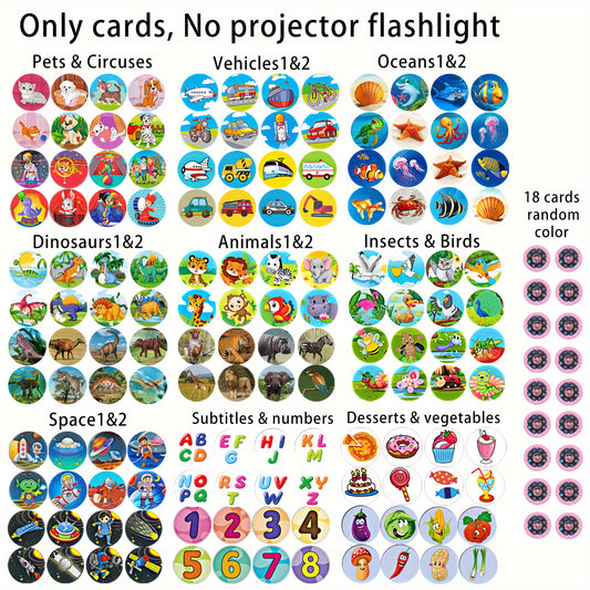 Projection Flashlight Cards for Flashlights - 144 Patterns