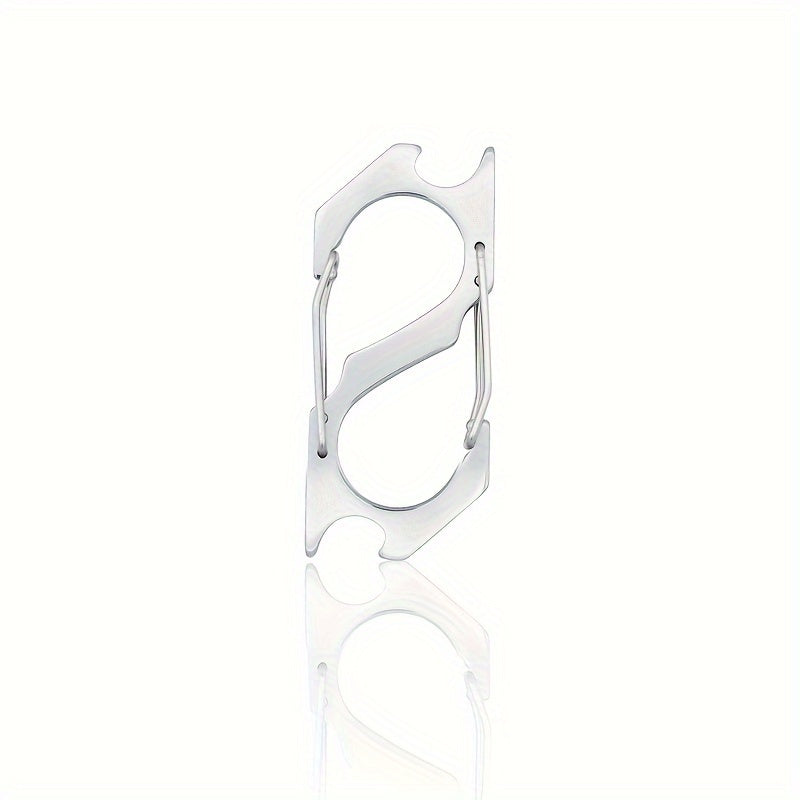 S-type Carabiner Bottle Opener Key Chain Hook for Outdoor Camping