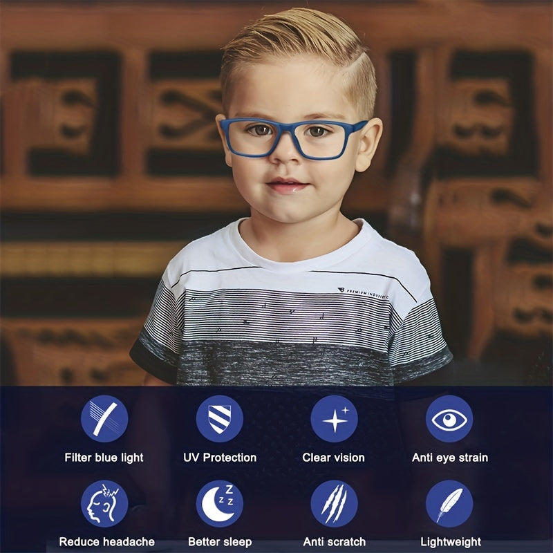 TR90 Frame Glasses for Boys 7-12 Years Old