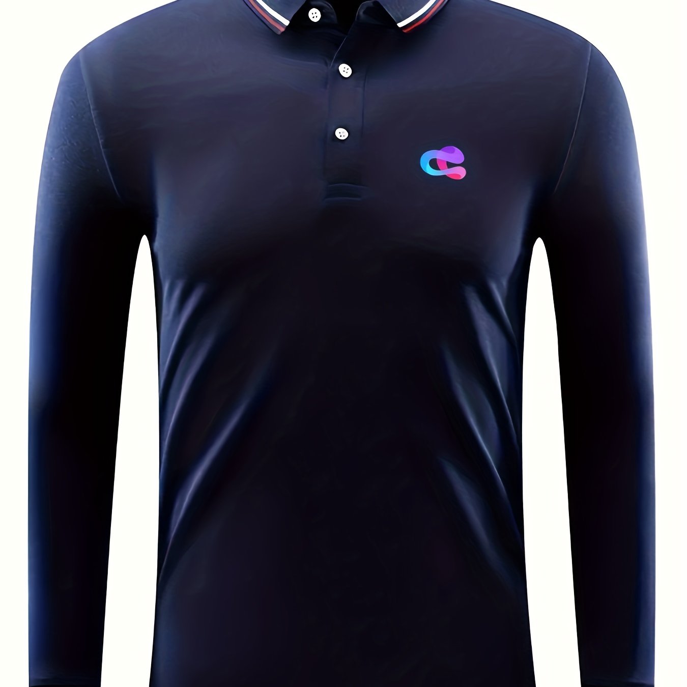 Vintage Polo Shirt Casual Stretch Lapel Button Up Men's Clothing