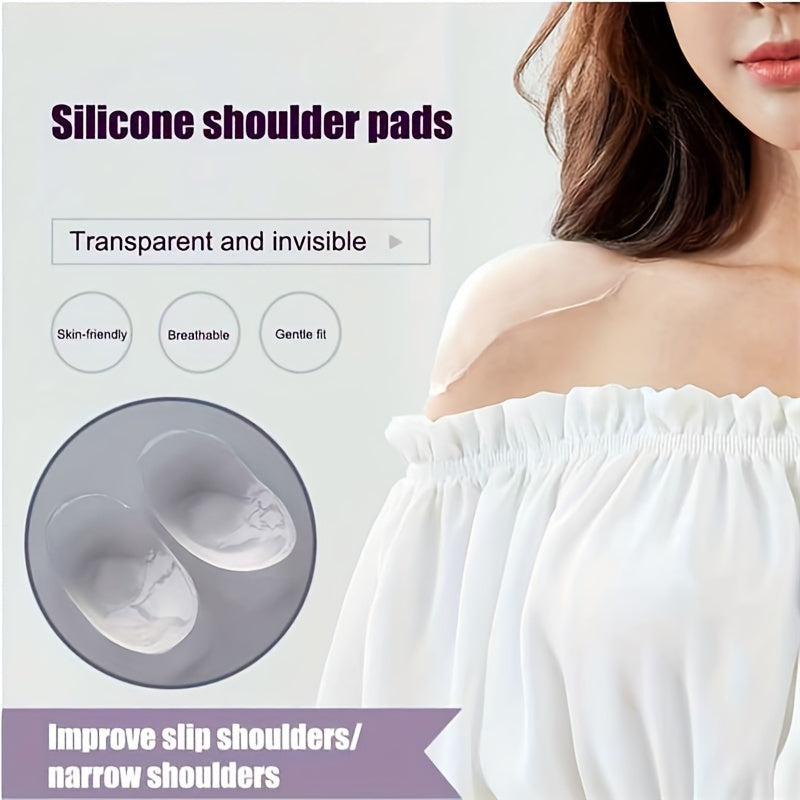 1 Pair Silicone Shoulder Pads Self-adhesive Anti-Slip Shoulder Support