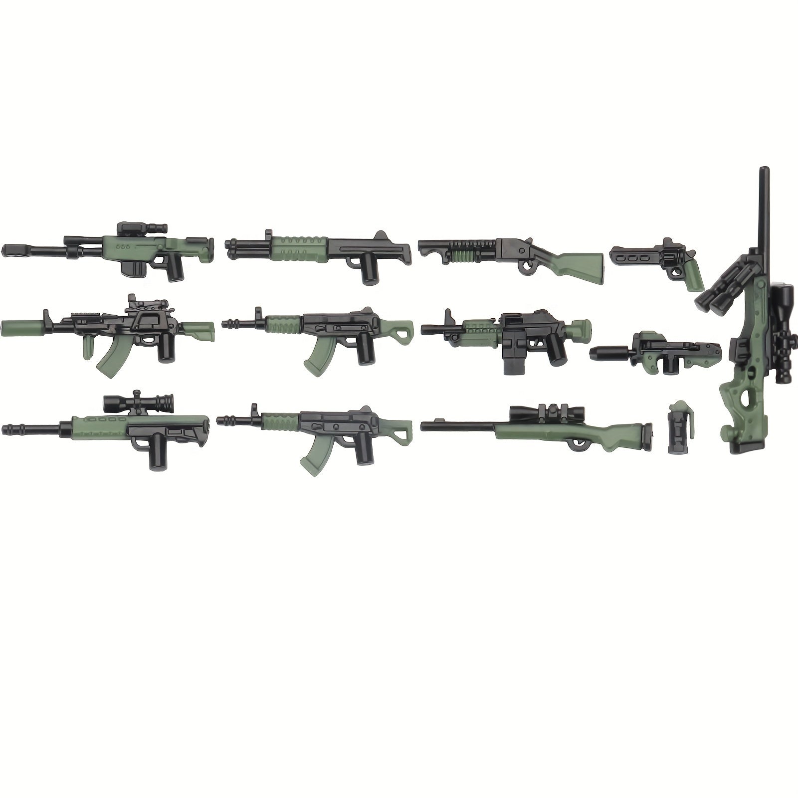 Military Building Blocks Set Weapons Pack for Boys - Mini Figure Handheld Gun