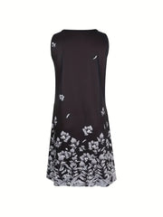 Floral Print Sleeveless Dress for Spring & Summer