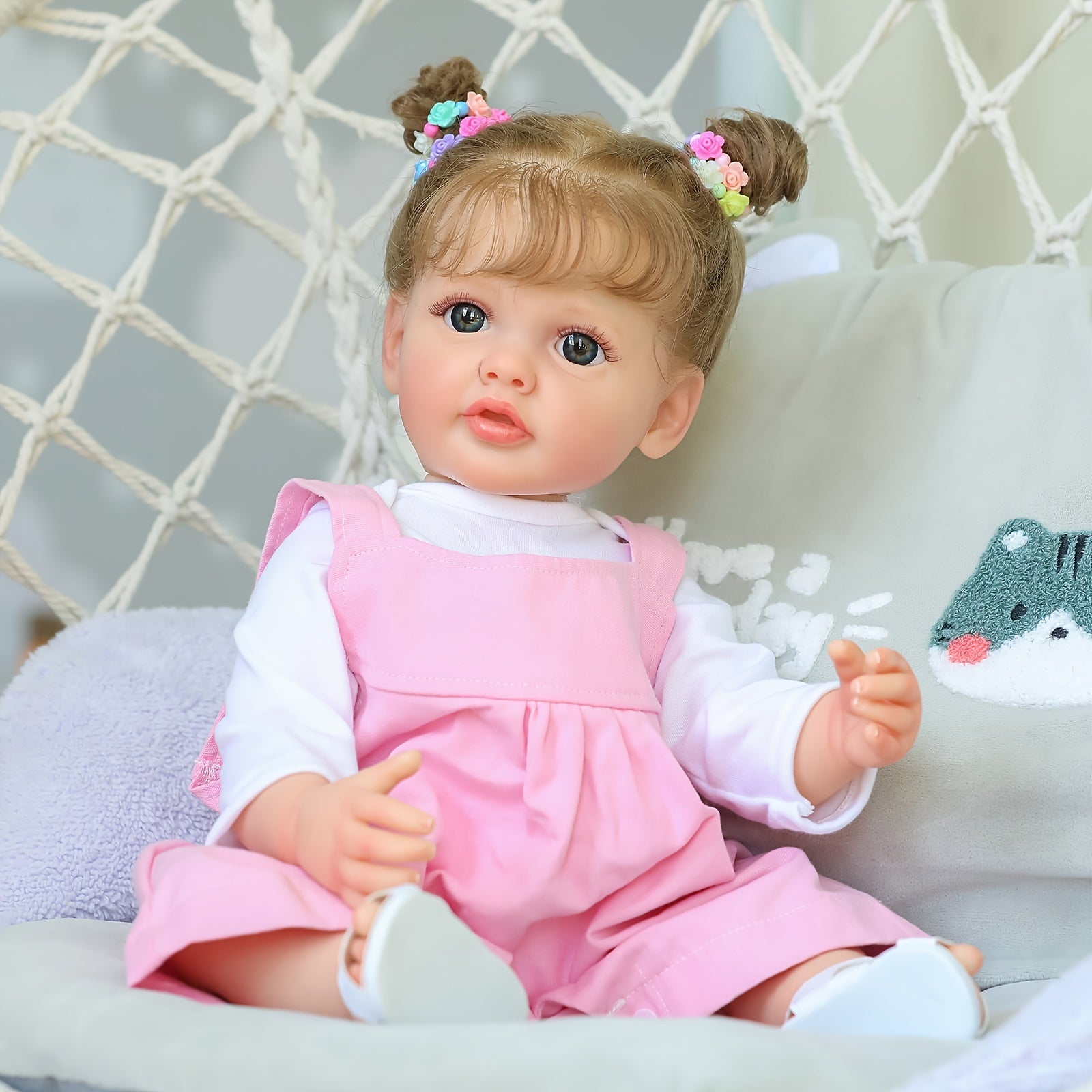 Adorable 21in Soft Silicone Vinyl Baby Doll Toy - Perfect Gift for Kids
