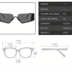 Men's Rimless Street Style Sunglasses Retro Mixed Glasses