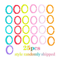 Plastics Connecting Rings Toy Hanging Stroller Crib Playmat Attach Toys
