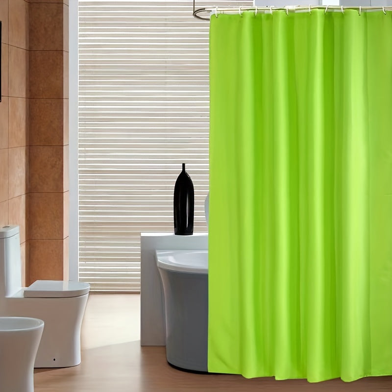 Green Shower Curtain Waterproof Fabric Bathroom Decor