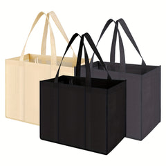 3 Pcs Reusable Grocery Bags Lightweight Storage Handbag