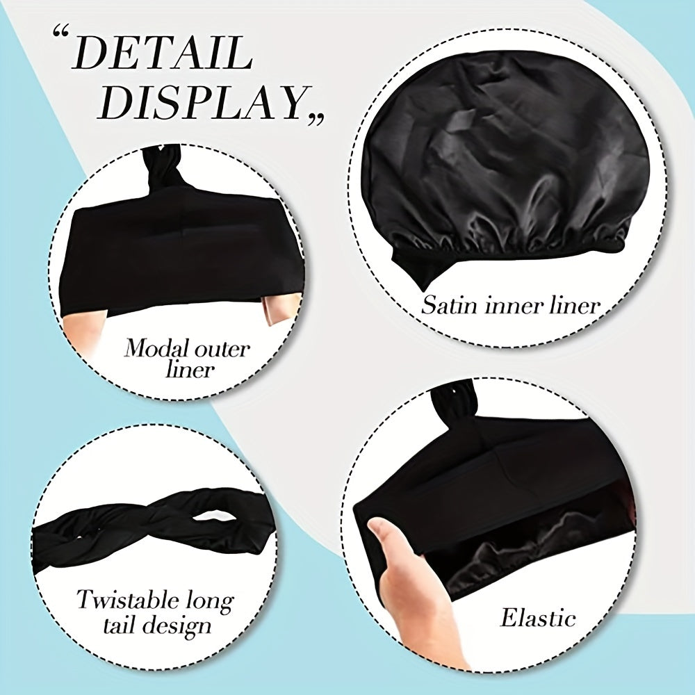 Vintage Head Wraps For Men, Modal And Satin Turban Scarf Tie