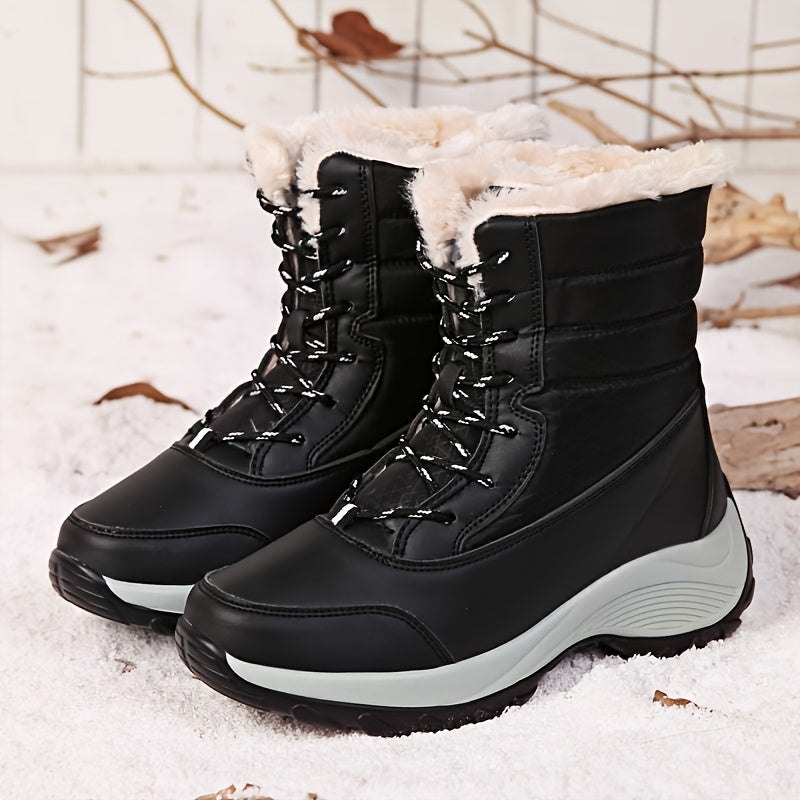 Women's Outdoor Snow Boots Warm Plush Lined Winter Insulated Shoes