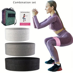 3pcs Yoga Resistance Belts for Hip Lifting Pilates Deep Squat Training