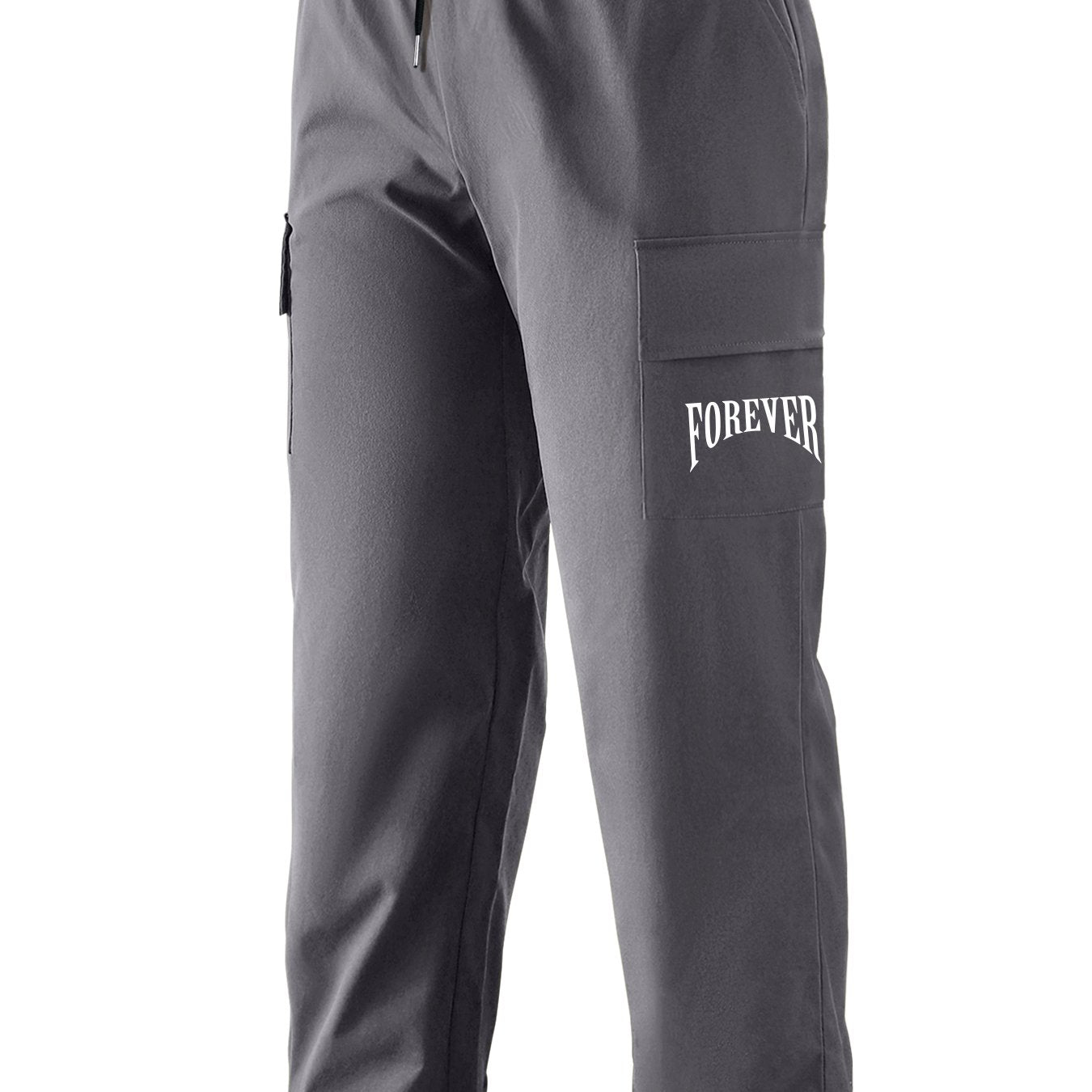 Men's FOREVER Print Cargo Pants with Drawstring